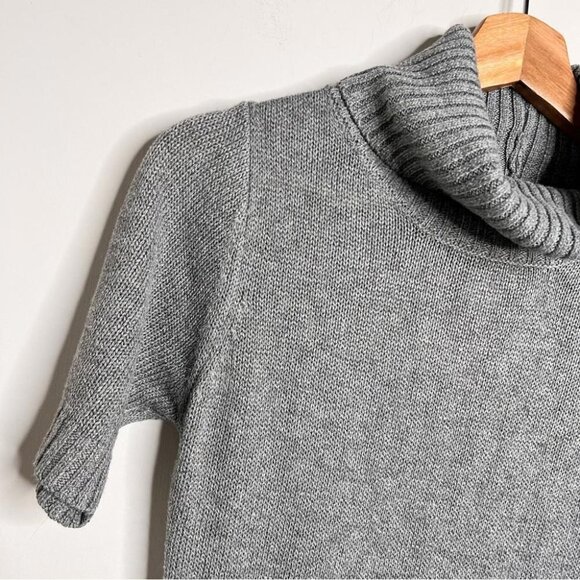 Lulu's Womens Size Small Coffee Date Grey Turtleneck Midi Sweater Dress Knit - Picture 5 of 13